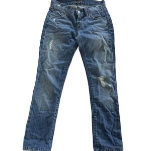 JAMES JEANS Jeans Womens Size 24 Blue‎ Dry Aged Denim Distressed